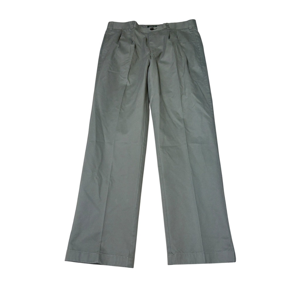 NWT Orvis Mens Pleated Front‎ Chinos Sage Green Grey 100% Cotton Pants 38W 34L